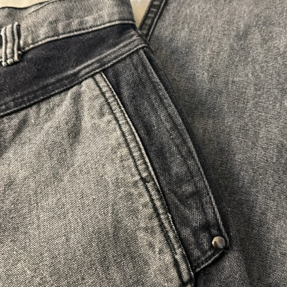 Brooks Vintage Grey Black High Rise Unique Baggy Jeans - Picture 2 of 8